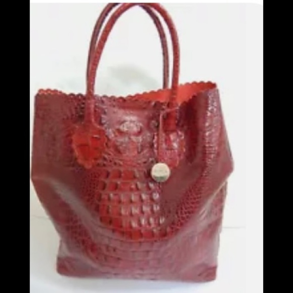 Furla Distressed Croco Tote